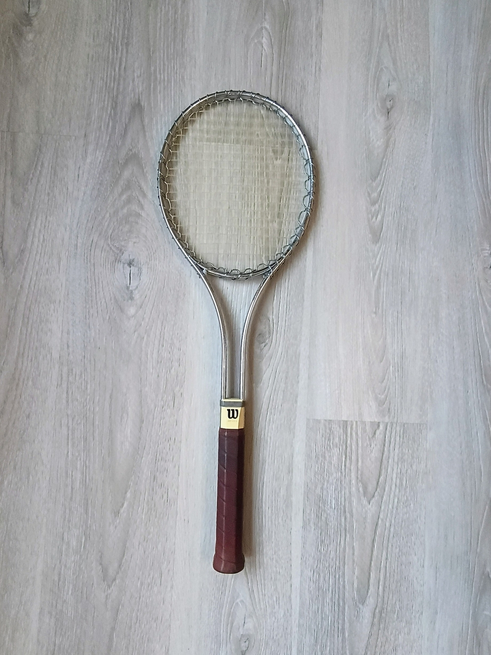Vintage Wilson Steel Tennis Racket Made USA Chrome Frame Sports Collectible 🎾✨